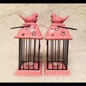 A Pair Of Pink Birds Lanterns